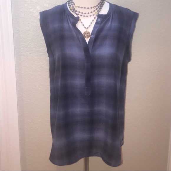 Rebecca Taylor plaid silk top - Picture 7 of 7